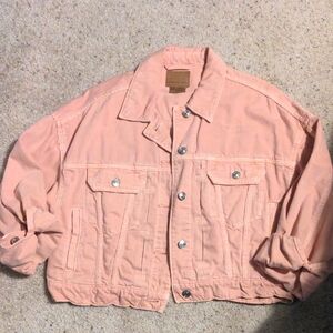 American Eagle Pink Denim Jacket